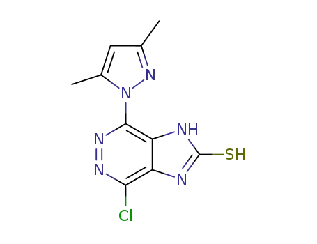 Molecular Structure of 85732-80-5 (7-Chloro-4-(3,5-dimethylpyrazol-1-yl)imidazo<4,5-d>pyridazine-2-thiol)