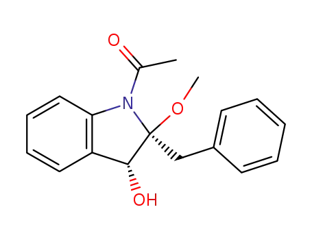 1-Acetyl-2-benzyl-2-methoxy-2,3-dihydroindol-3-ol