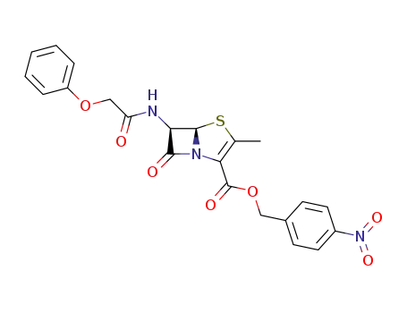 (5<i>R</i>)-3-methyl-7-oxo-6<i>t</i>-(2-phenoxy-acetylamino)-(5<i>r</i><i>H</i>)-4-thia-1-aza-bicyclo[3.2.0]hept-2-ene-2-carboxylic acid 4-nitro-benzyl ester