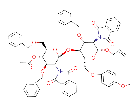 allyl O-(4-O-acetyl-3,6-di-O-benzyl-2-deoxy-2-phthalimido-β-D-glucopyranosyl)-(1->4)-3-O-benzyl-2-deoxy-6-O-p-methoxyphenyl-2-phthalimido-β-D-glucopyranoside