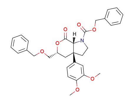 (3aR,5R,7aR)-5-Benzyloxymethyl-3a-(3,4-dimethoxy-phenyl)-7-oxo-hexahydro-pyrano[3,4-b]pyrrole-1-carboxylic acid benzyl ester