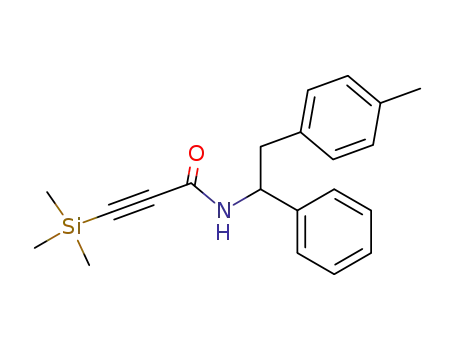 Molecular Structure of 78935-00-9 (2-Propynamide, N-[2-(4-methylphenyl)-1-phenylethyl]-3-(trimethylsilyl)-)