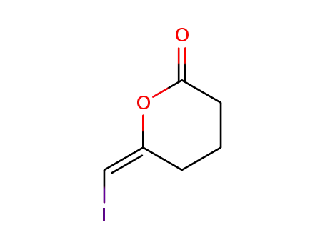 Molecular Structure of 79054-07-2 (2H-Pyran-2-one, tetrahydro-6-(iodomethylene)-, (E)-)