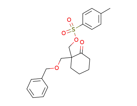 Molecular Structure of 36370-27-1 ({1-[(benzyloxy)methyl]-2-oxocyclohexyl}methyl 4-methylbenzenesulfonate)