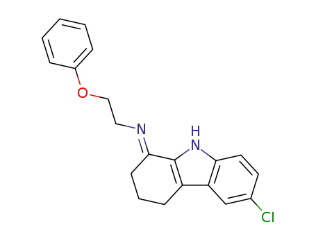 Molecular Structure of 121594-06-7 ([6-Chloro-2,3,4,9-tetrahydro-carbazol-(1E)-ylidene]-(2-phenoxy-ethyl)-amine)
