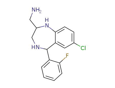 <i>C</i>-[7-chloro-5-(2-fluoro-phenyl)-2,3,4,5-tetrahydro-1<i>H</i>-benzo[<i>e</i>][1,4]diazepin-2-yl]-methylamine