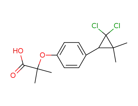 2-[ p-(2,2-Dichloro-3,3-dimethylcyclopropyl)phenoxy]-2-methylpropionic acid