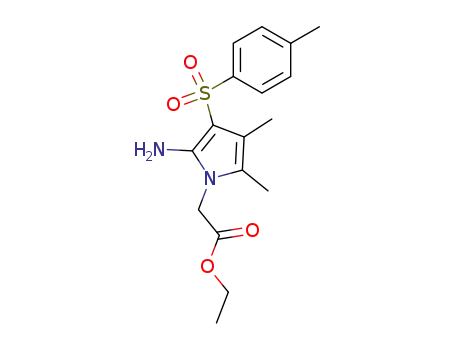1H-Pyrrole-1-acetic acid,
2-amino-4,5-dimethyl-3-[(4-methylphenyl)sulfonyl]-, ethyl ester