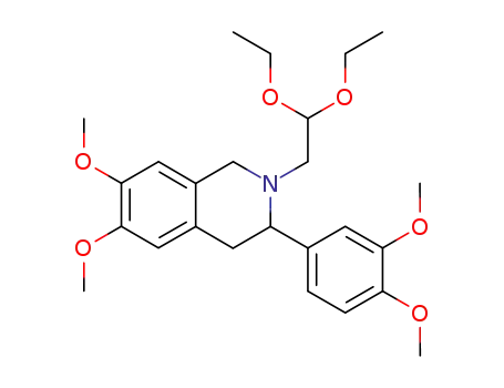 Molecular Structure of 151919-83-4 (N-(2,2-diethoxyethyl)-6,7-dimethoxy-3-(3,4-dimethoxyphenyl)-1,2,3,4-tetrahydroisoquinoline)
