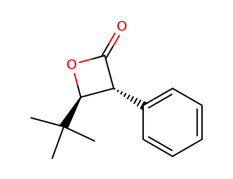 Molecular Structure of 69974-12-5 (2-Oxetanone, 4-(1,1-dimethylethyl)-3-phenyl-, trans-)