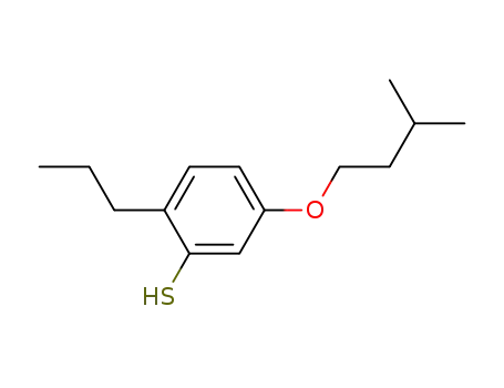 Molecular Structure of 42369-53-9 (5-(3-methylbutoxy)-2-propylthiophenol)