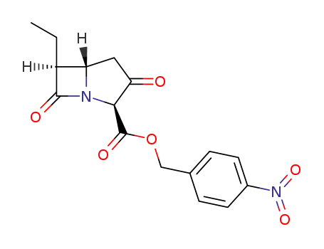 Molecular Structure of 106036-69-5 (p-nitrobenzyl trans-6α-ethyl-3,7-dioxo-1-azabicyclo<3.2.0>heptane-2-carboxylate)