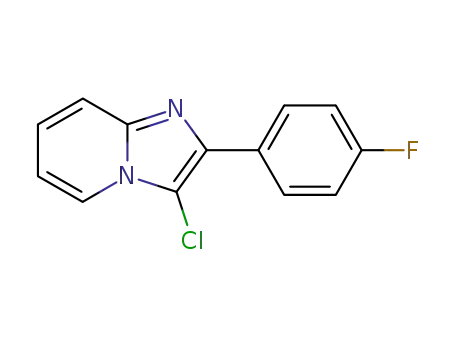 Molecular Structure of 158958-70-4 (2-(4-fluorophenyl)-3-chloroimidazo<1,2-a>pyridine)