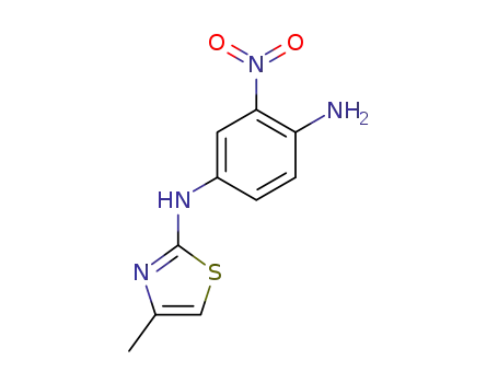 Molecular Structure of 76345-58-9 (2-(4-amino-3-nitrophenyl)amino-4-methylthiazole)