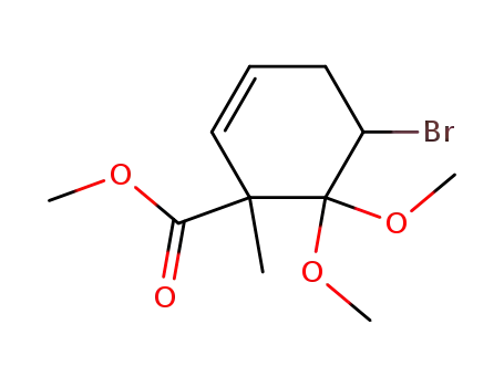 2-Cyclohexene-1-carboxylic acid, 5-bromo-6,6-dimethoxy-1-methyl-,
methyl ester