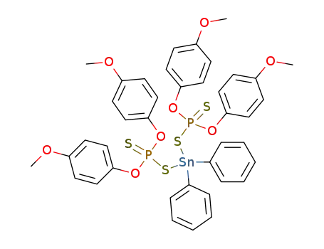 1,1,5,5-Tetrakis(4-methoxyphenoxy)-3,3-diphenyl-1,5-bis(sulfanylidene)-2,4-dithia-1lambda~5~,5lambda~5~-diphospha-3-stannapentane