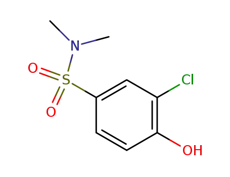 Molecular Structure of 30989-03-8 (Benzenesulfonamide, 3-chloro-4-hydroxy-N,N-dimethyl-)