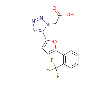 1H-Tetrazole-1-acetic acid, 5-(5-(2-(trifluoromethyl)phenyl)-2-furanyl)-