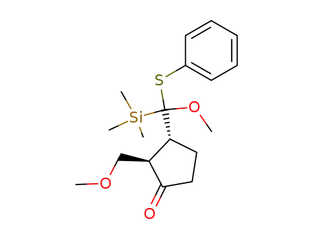 Cyclopentanone,
2-(methoxymethyl)-3-[methoxy(phenylthio)(trimethylsilyl)methyl]-