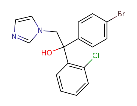 Molecular Structure of 142657-46-3 (1H-Imidazole-1-ethanol, a-(4-bromophenyl)-a-(2-chlorophenyl)-)