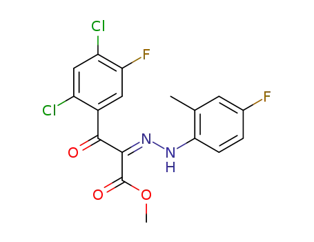 methyl-2,4-dichloro-5-fluoro-α-(4-fluoro-2-methylphenylhydrazono)benzoylacetate