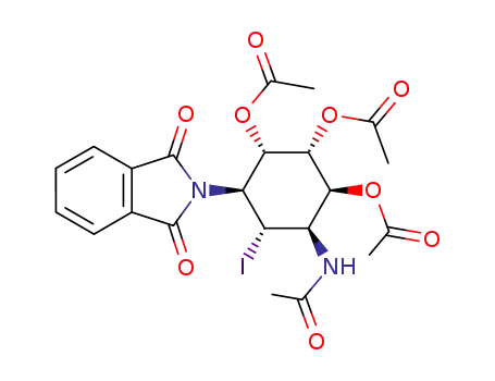 (1S,2R,3S,4R,5S,6S)-(-)-4-Acetamido-5-iodo-6-phthalimido-cyclohexane-1,2,3-triyl triacetate