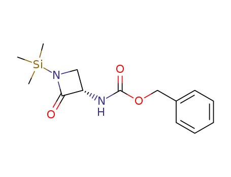 Carbamic acid, [2-oxo-1-(trimethylsilyl)-3-azetidinyl]-, phenylmethyl
ester, (S)-