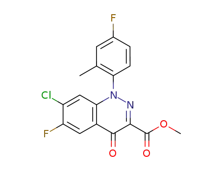 methyl 7-chloro-6-fluoro-1-(4-fluoro-2-methylphenyl)-1,4-dihydro-4-oxocinnoline-3-carboxylate