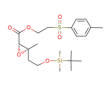 Molecular Structure of 92220-09-2 (2-(p-Tolylsulfonyl)ethyl 5-<(tert-Butyldimethylsilyl)oxy>-3-methyl-2(S),3(R)-epoxypentanoate)