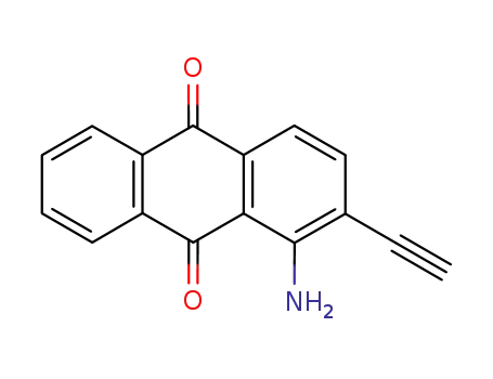 Molecular Structure of 112878-74-7 (9,10-Anthracenedione, 1-amino-2-ethynyl-)