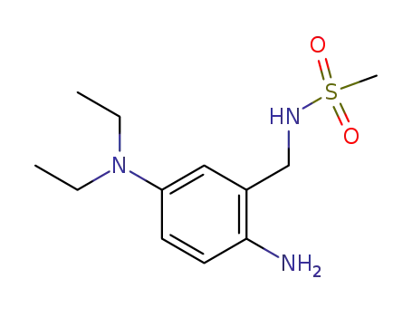 Molecular Structure of 141085-26-9 (Methanesulfonamide, N-[[2-amino-5-(diethylamino)phenyl]methyl]-)
