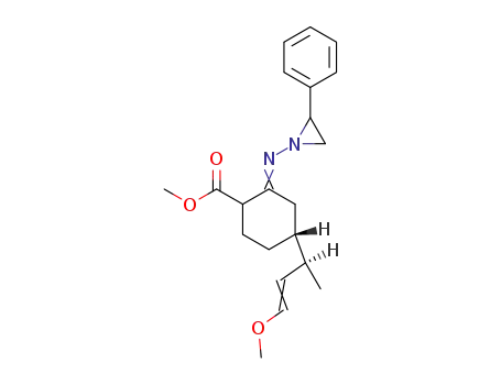 (R)-4-((E)-(R)-3-Methoxy-1-methyl-allyl)-2-[(E)-2-phenyl-aziridin-1-ylimino]-cyclohexanecarboxylic acid methyl ester