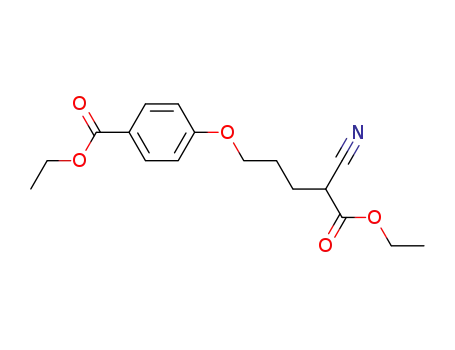 Benzoic acid, 4-[(4-cyano-5-ethoxy-5-oxopentyl)oxy]-, ethyl ester