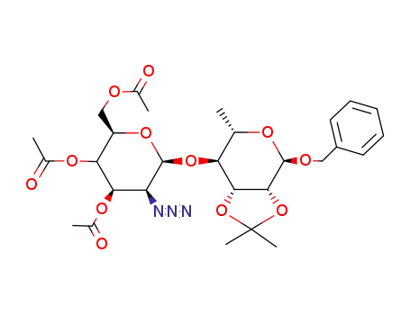 Benzyl-2,3-O-isopropyliden-4-O-(3,4,6-tri-O-acetyl-2-azido-2-desoxy-β-D-mannopyranosyl)-α-L-rhamnopyranosid