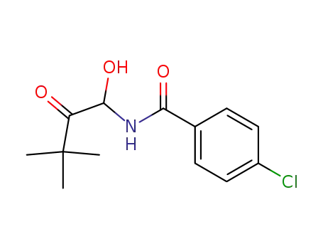 Molecular Structure of 66412-98-4 (Benzamide, 4-chloro-N-(1-hydroxy-3,3-dimethyl-2-oxobutyl)-)