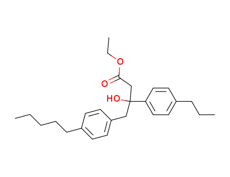 ethyl 3-hydroxy-4-(4-pentylphenyl)-3-(4-propylphenyl)butyrate