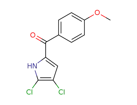 Molecular Structure of 50499-44-0 (Methanone, (4,5-dichloro-1H-pyrrol-2-yl)(4-methoxyphenyl)-)