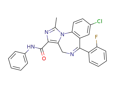 8-chloro-6-(2-fluoro-phenyl)-1-methyl-4<i>H</i>-benzo[<i>f</i>]imidazo[1,5-<i>a</i>][1,4]diazepine-3-carboxylic acid anilide