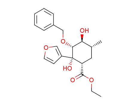 ethyl (1RS,2SR,3SR,4RS,5SR)-3-benzyloxy-2,4-dihydroxy-2-(3-furyl)-5-methylcyclohexane-1-carboxylate