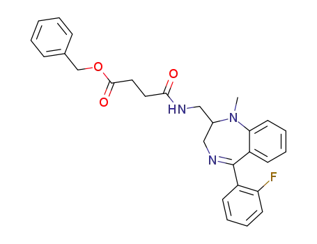 Molecular Structure of 102428-98-8 (N-[5-(2-Fluoro-phenyl)-1-methyl-2,3-dihydro-1H-benzo[e][1,4]diazepin-2-ylmethyl]-succinamic acid benzyl ester)