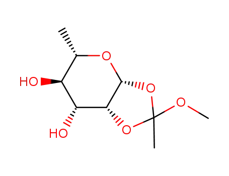 Molecular Structure of 80851-14-5 (1,2-O-(1-methoxyethylidene)rhamnopyranose)