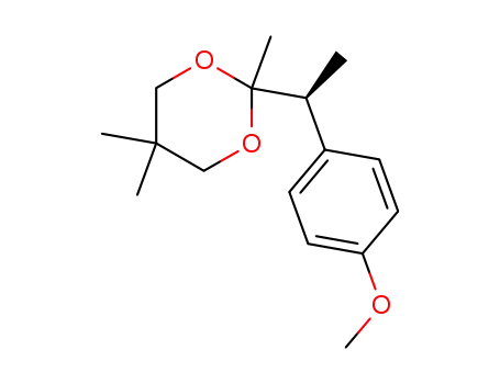 Molecular Structure of 105378-02-7 (1,3-Dioxane, 2-[1-(4-methoxyphenyl)ethyl]-2,5,5-trimethyl-, (S)-)