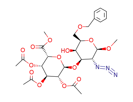 methyl 2-azido-6-O-benzyl-2-deoxy-3-O-(methyl 2,3,4-tri-O-acetyl-α-L-idopyranosyluronate)-β-D-galactopyranoside