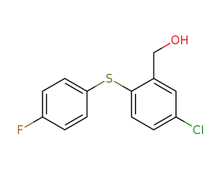 Molecular Structure of 54435-22-2 (Benzenemethanol, 5-chloro-2-[(4-fluorophenyl)thio]-)