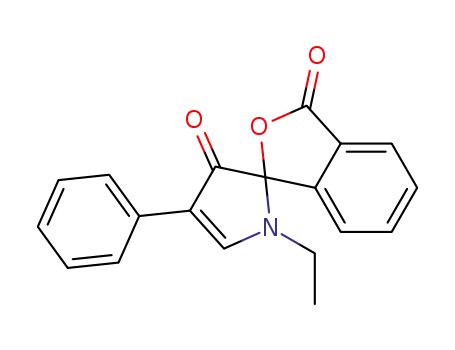 Molecular Structure of 36777-62-5 (1'-ethyl-4'-phenyl-1'<i>H</i>-spiro[isobenzofuran-1,2'-pyrrole]-3,3'-dione)