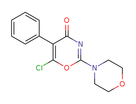 Molecular Structure of 128118-66-1 (6-Chloro-2-morpholin-4-yl-5-phenyl-[1,3]oxazin-4-one)