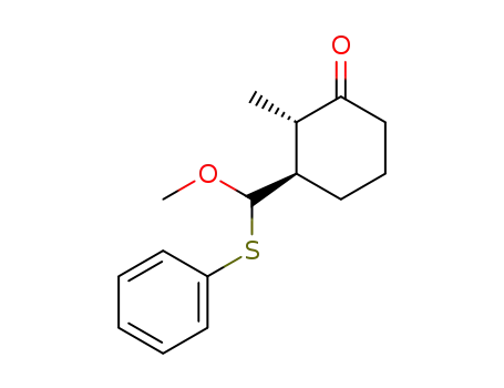 Cyclohexanone, 3-[methoxy(phenylthio)methyl]-2-methyl-