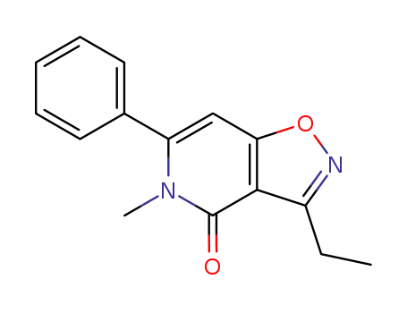 Molecular Structure of 62613-76-7 (3-ethyl-5-methyl-6-phenyl[1,2]oxazolo[4,5-c]pyridin-4(5H)-one)