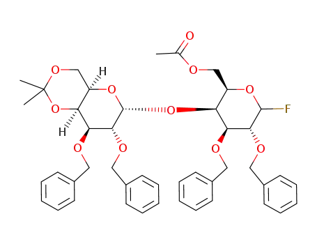 O-(2,3-di-O-benzyl-4,6-O-isopropylidene-α-D-galactopyranosyl)-(1->4)-6-O-acetyl-2,3-di-O-benzyl-D-galactopyranosyl fluoride