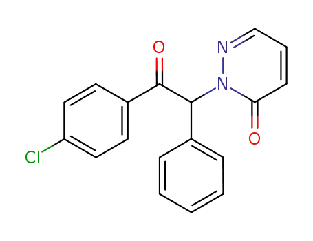Molecular Structure of 917871-49-9 (3(2H)-Pyridazinone, 2-[2-(4-chlorophenyl)-2-oxo-1-phenylethyl]-)